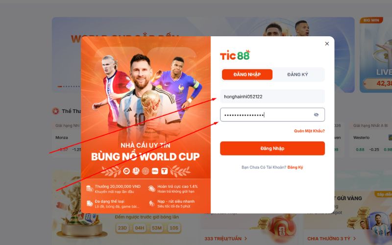 giao diện đăng ký thành viên