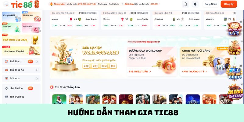 Hướng dẫn tham gia Tic88
