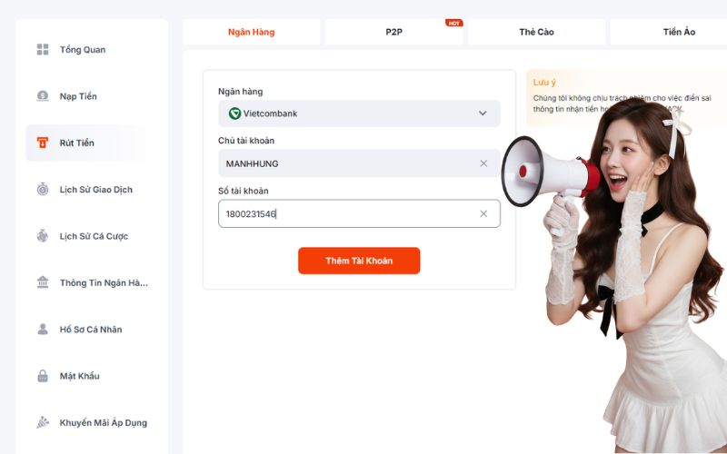 hướng dẫn rút tiền nhà cái